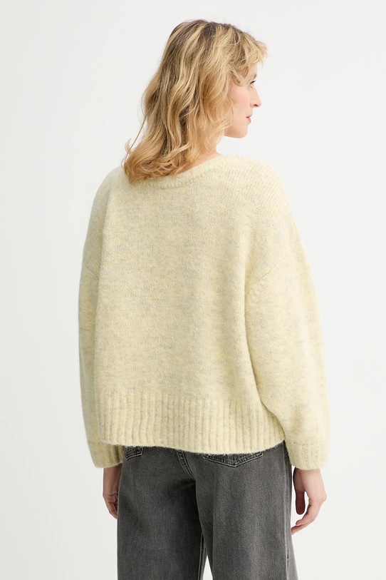 Odzież American Vintage sweter z dodatkiem wełny EAST18VM żółty