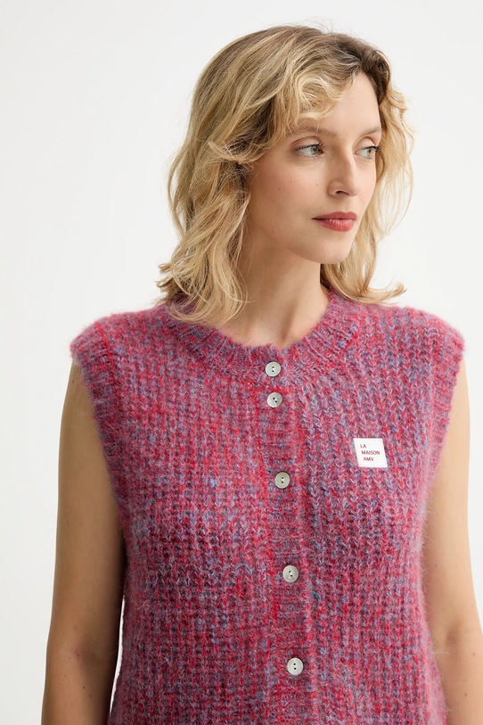 American Vintage kamizelka z dodatkiem wełny różowy EAST19MM