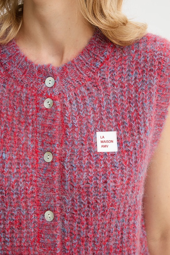 American Vintage kamizelka z dodatkiem wełny EAST19MM różowy