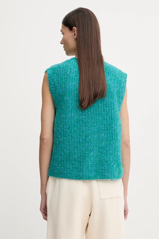 Odzież American Vintage kamizelka z dodatkiem wełny EAST19MM turkusowy