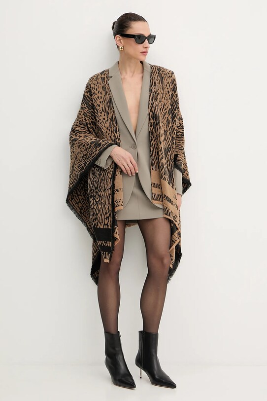 Liu Jo poncho 2F5032.T0300 brązowy AW25