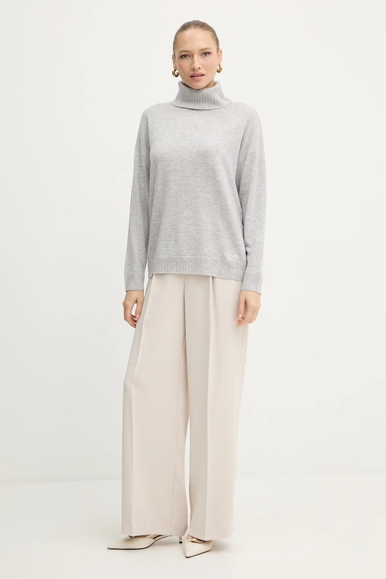 Liu Jo pulover de lână TF5179.MS026 gri AW25