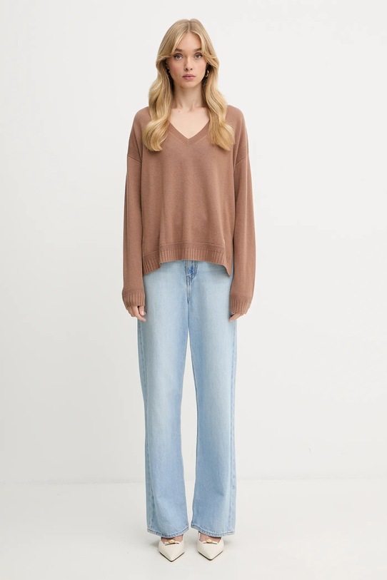 Vlněný svetr Liu Jo TF5180.MS026 hnědá AW25