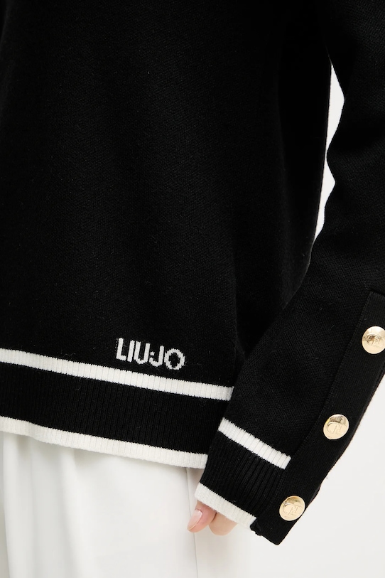 Svetr z hedvábné směsi Liu Jo TF5229.MS59L černá