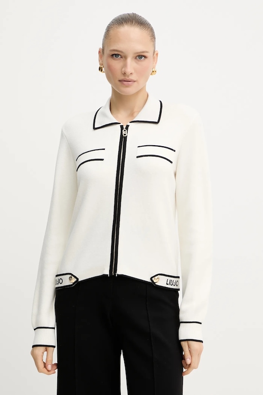 Ζακέτα με μείγμα μετάξι Liu Jo άλλο μπεζ TF5250.MS59L