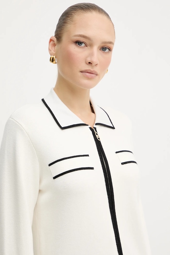 Ζακέτα με μείγμα μετάξι Liu Jo μπεζ TF5250.MS59L