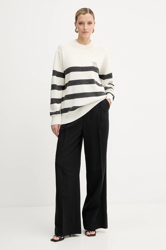 Ermanno Scervino sweter wełniany 57TM066EA5AP beżowy AW25