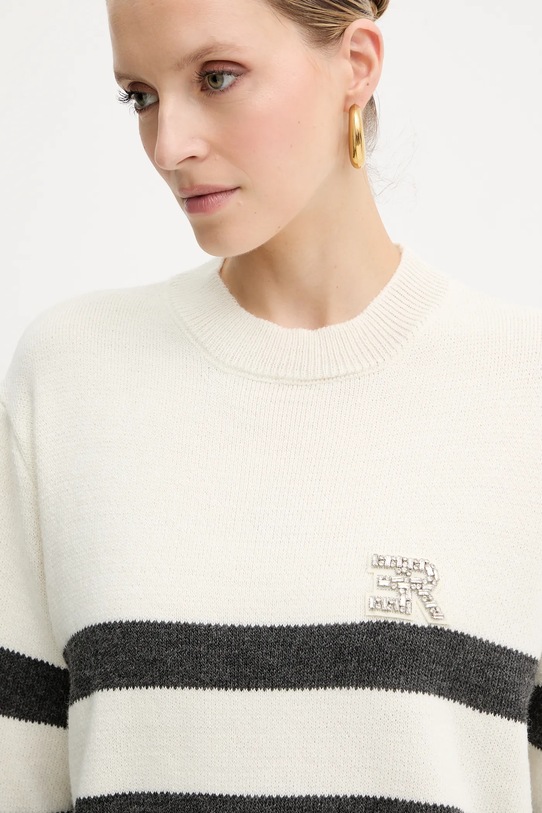 Ermanno Scervino sweter wełniany beżowy 57TM066EA5AP