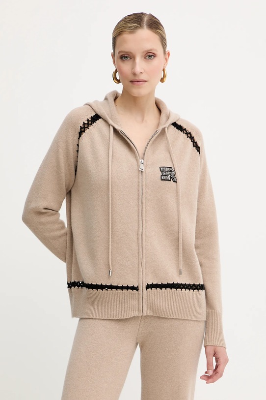 Ermanno Scervino bluza wełniana pozostałe beżowy 57TN037E54