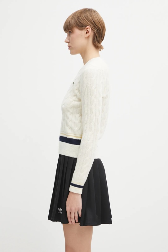 Lacoste sweter z dodatkiem wełny AF4159 beżowy AW25