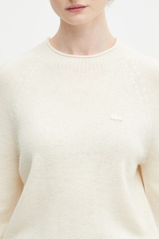 Шерстяной свитер Lacoste бежевый AF4160