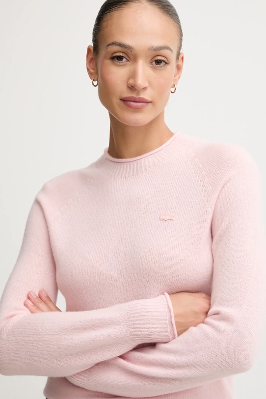 Lacoste pulover de lână roz AF4160