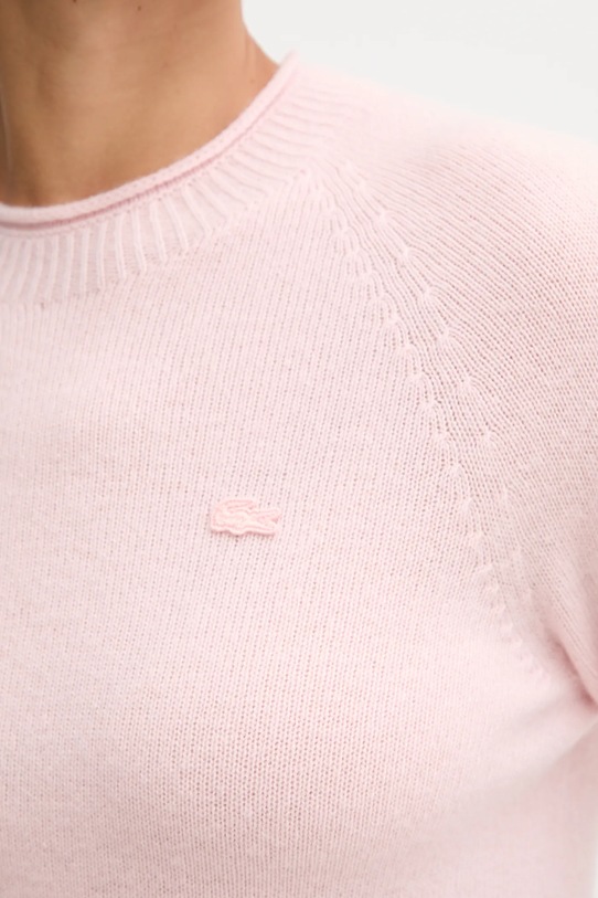Lacoste pulover de lână AF4160 roz