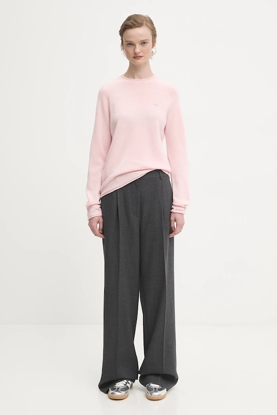 Вълнен пуловер Lacoste AF4160 розов