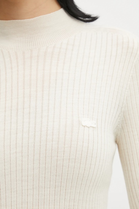 Lacoste pulover de lână bej AF4189