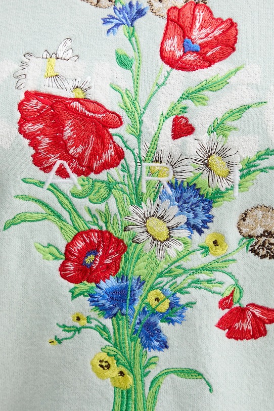 Kenzo pulover din amestec de lână FF62PU7303BG turcoaz