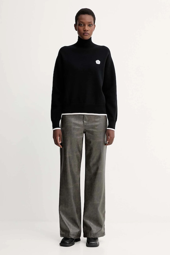 Kenzo pulóver gyapjúkeverékből FF62PU7183LF fekete AW25