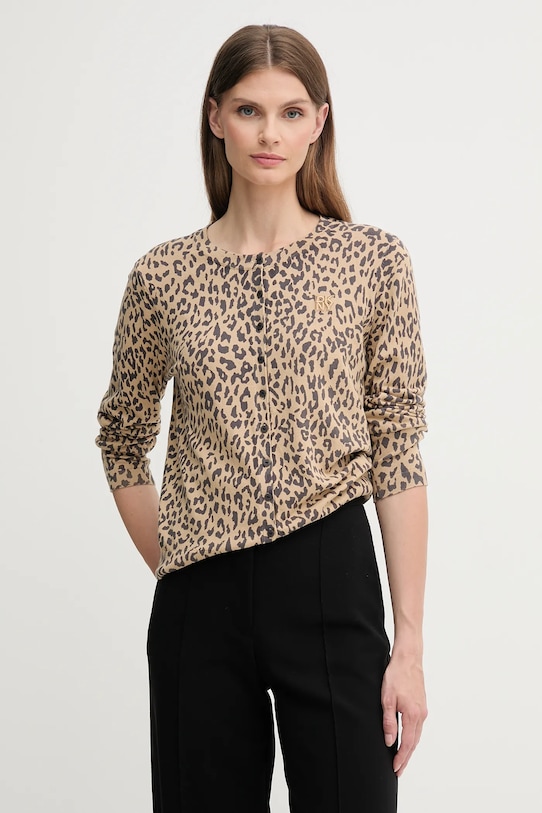 Dkny cardigan imprimeu bej DJ5R0648