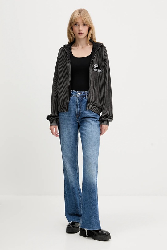 Bombažna jopica Vans VN000Q2ABLK1 siva AW25