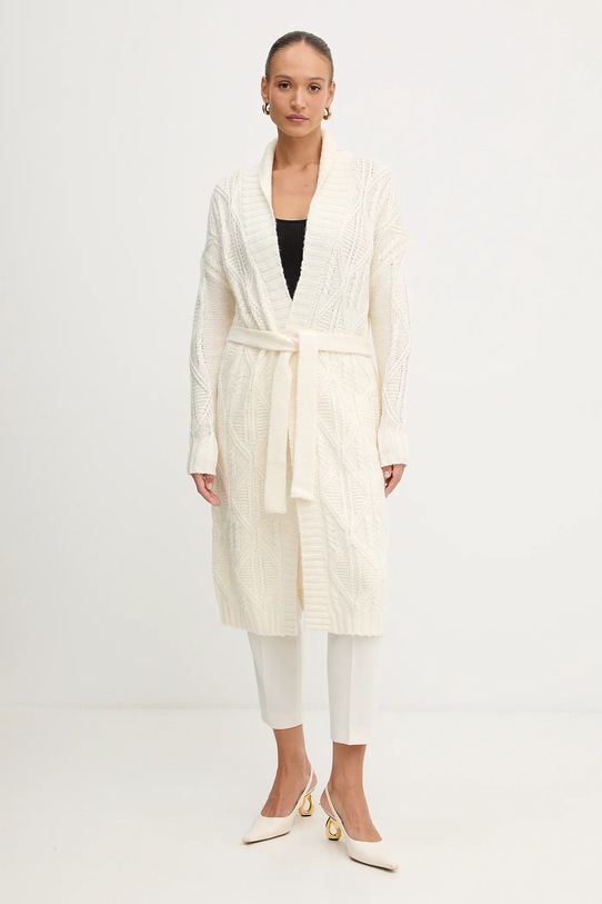 Kardigan s příměsí vlny Guess NATHALIE W5BR76.Z4152 béžová AW25