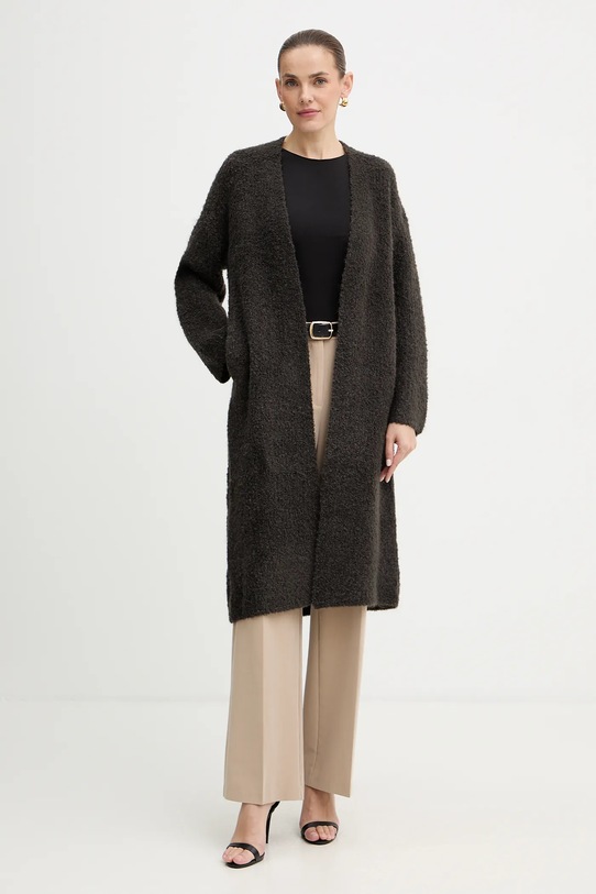 Guess kardigan z domieszką wełny BENIKO szpic szary W5BR54.Z0702