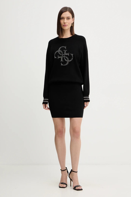 Guess pulover SYLVIE W5BR42.Z26I2 negru NC25