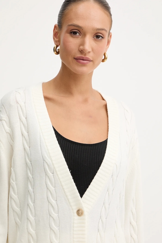 Guess kardigan z dodatkiem wełny ELSA beżowy W5BR37.Z1192