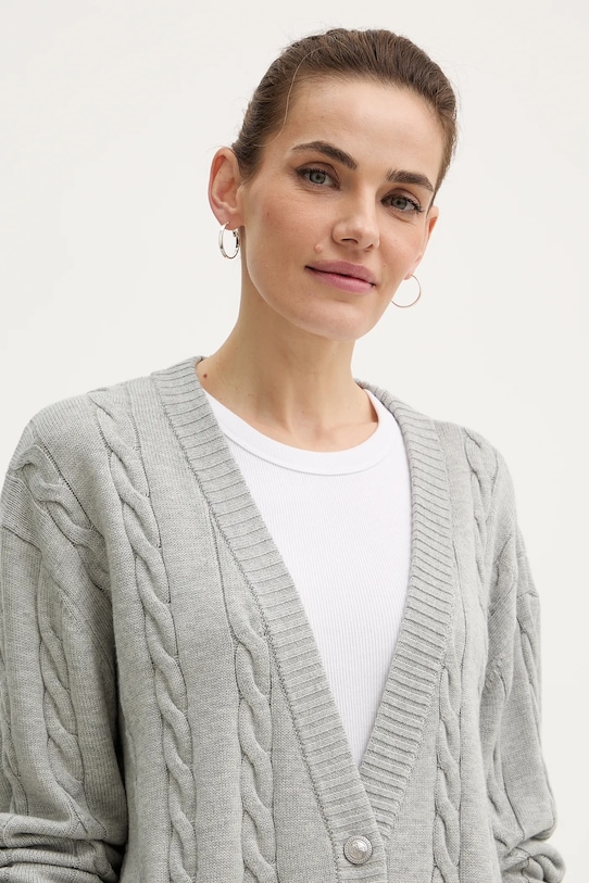 Guess kardigan z dodatkiem wełny ELSA szary W5BR37.Z1192