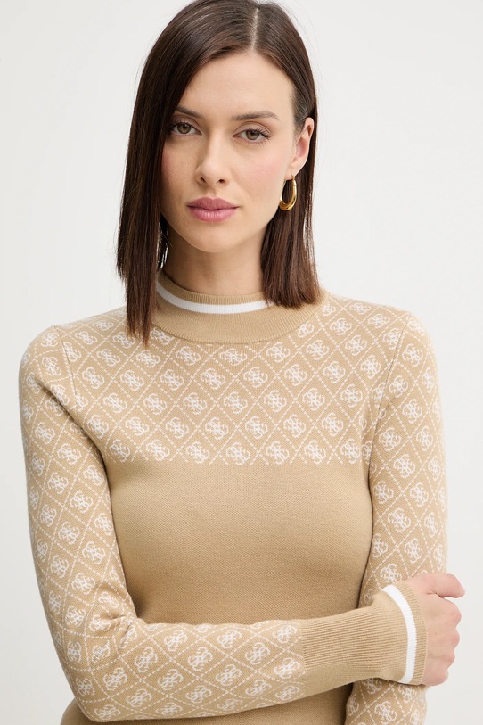 Odzież Guess sweter z dodatkiem wełny AUBREY W5BR24.Z3JD2 beżowy