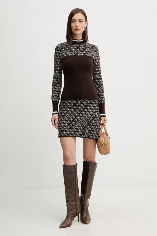 Guess pulover din amestec de lână AUBREY W5BR24.Z3JD2 maro NC25