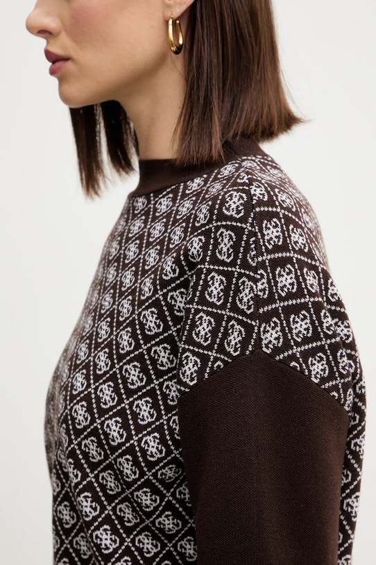 Guess sweter z domieszką wełny AUBREY W5BR23.Z3JD2 brązowy