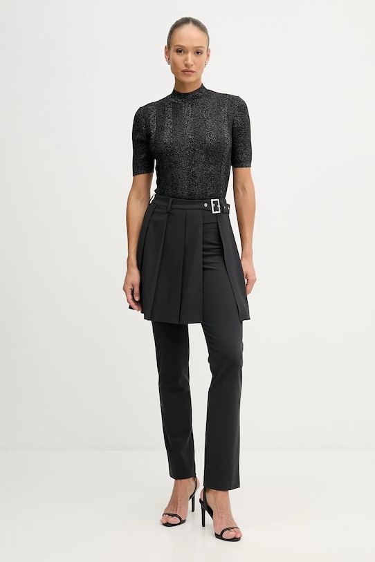 Sisley sweter z dodatkiem wełny 1WH2M2025 czarny AW25