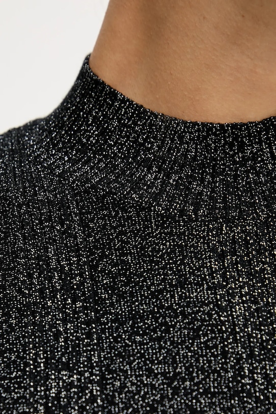 Sisley sweter z dodatkiem wełny 1WH2M2025 czarny