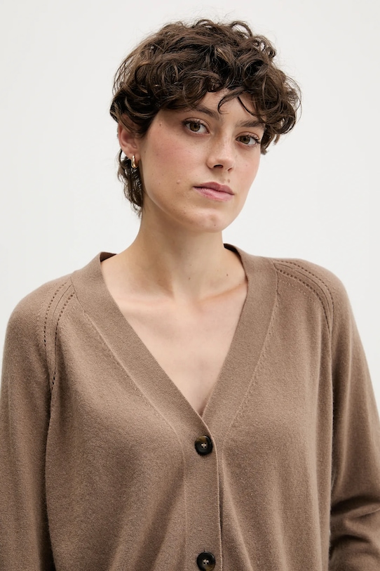 Жилетка с вълна Sisley зелен 102HM602Q