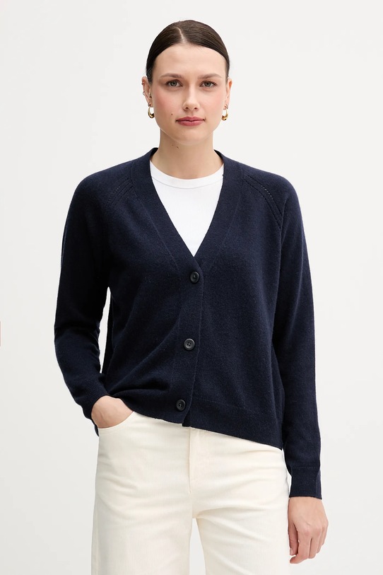 Sisley cardigan con lana melange blu navy 102HM602Q