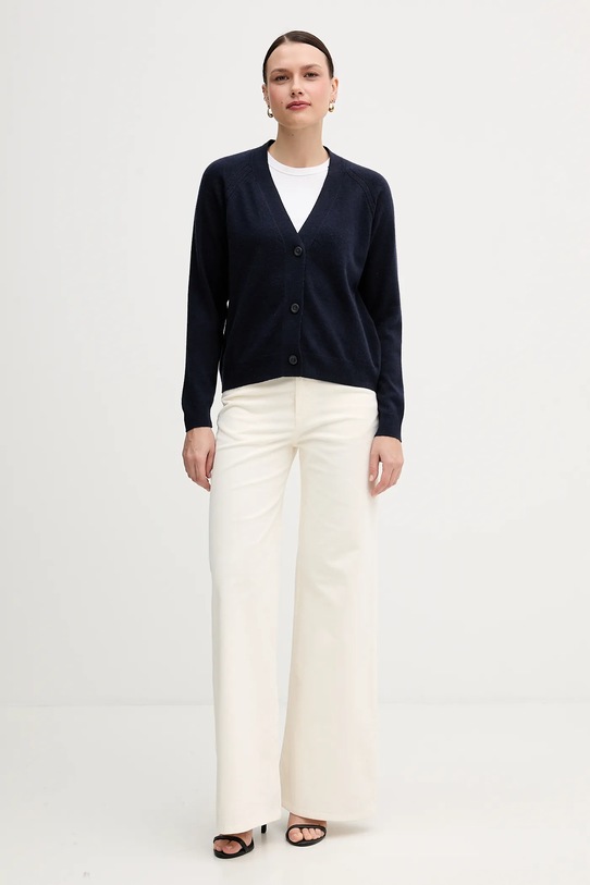 Kardigan s prímesou vlny Sisley 102HM602Q tmavomodrá AW25