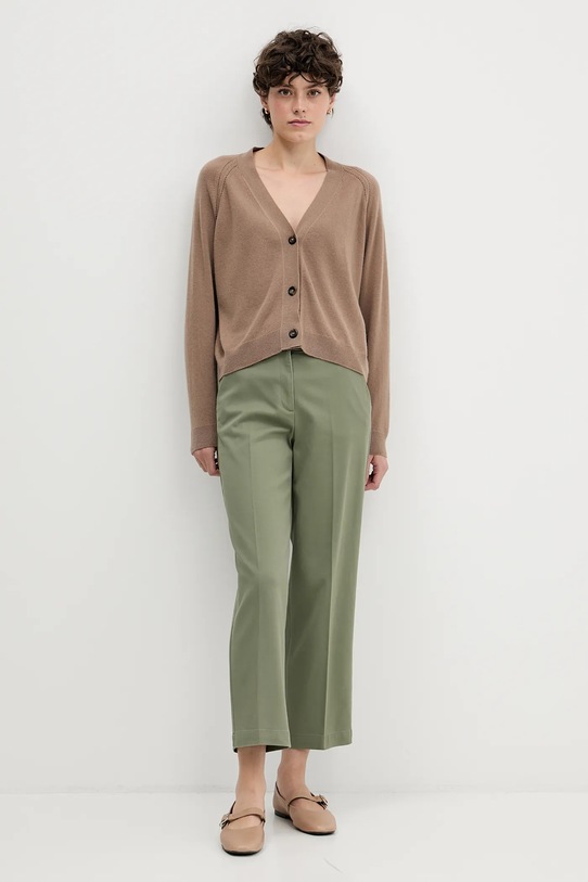 Sisley kardigan z dodatkiem wełny 102HM602Q brązowy AW25