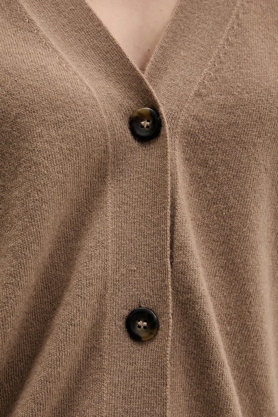 Sisley kardigan z dodatkiem wełny 102HM602Q brązowy