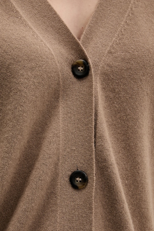 Sisley kardigan z dodatkiem wełny 102HM602Q brązowy