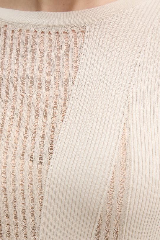 Sisley sweter bawełniany 10C1L106M beżowy