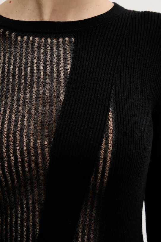 Sisley sweter bawełniany 10C1L106M czarny