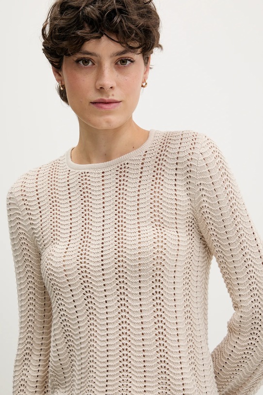 Sisley sweter bawełniany beżowy 1494M106O