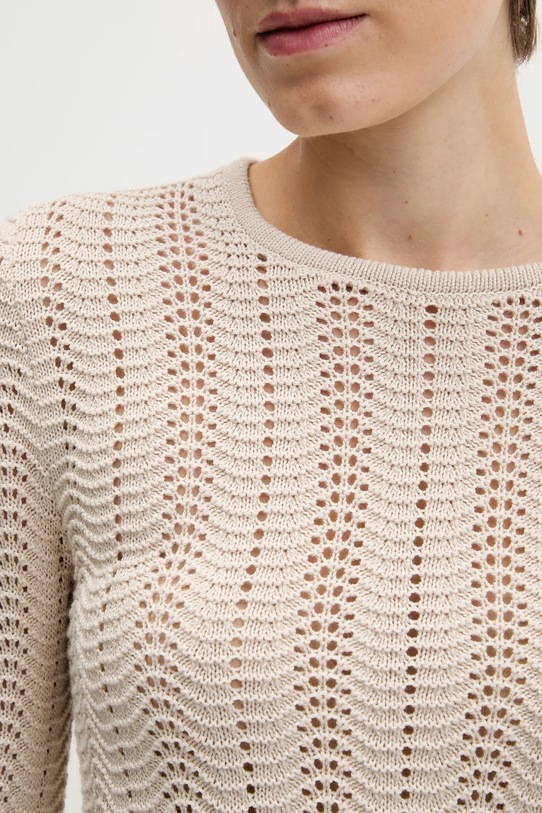 Sisley sweter bawełniany 1494M106O beżowy