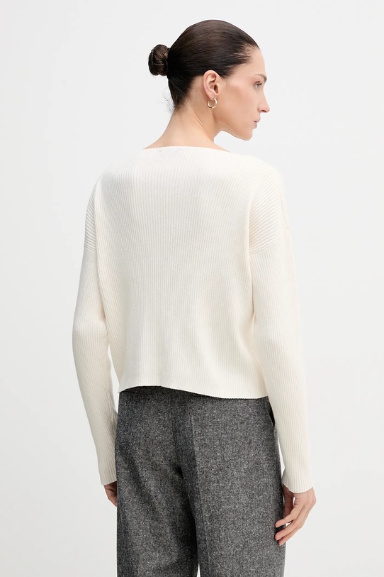 Odzież Sisley sweter z domieszką wełny 1KHTL106J beżowy