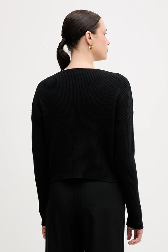 Ρούχα Πουλόβερ με προσθήκη μαλλιού Sisley 1KHTL106J μαύρο