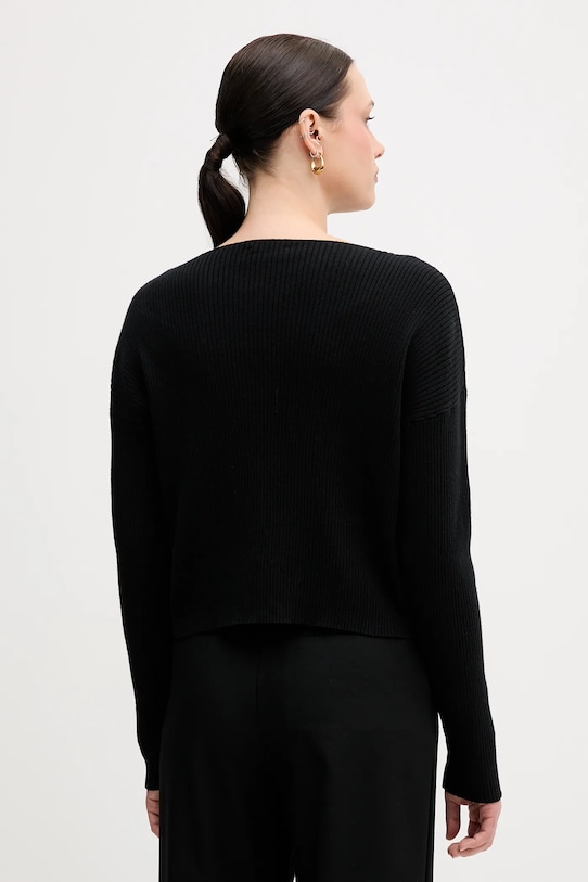 Ρούχα Πουλόβερ με προσθήκη μαλλιού Sisley 1KHTL106J μαύρο
