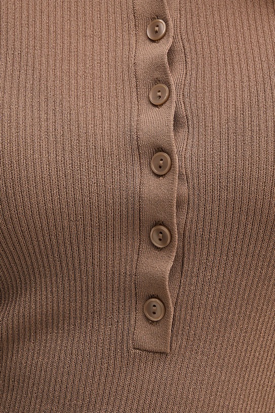 Sisley sweter 19EQM2024 brązowy