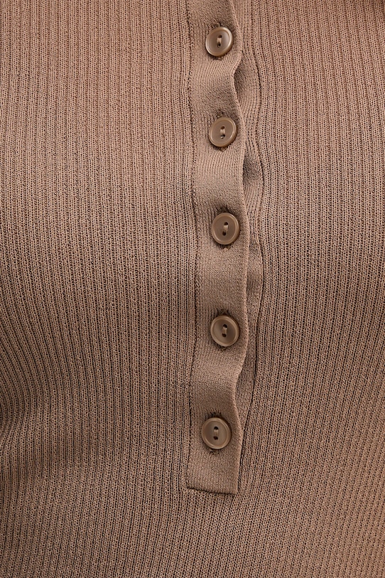 Sisley sweter 19EQM2024 brązowy