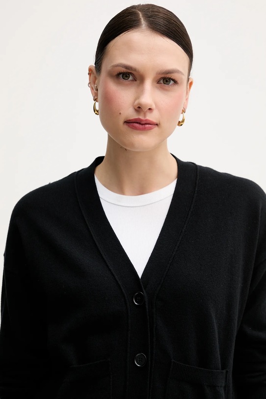 Sisley cardigan din amestec de lână negru 1KHTM602P