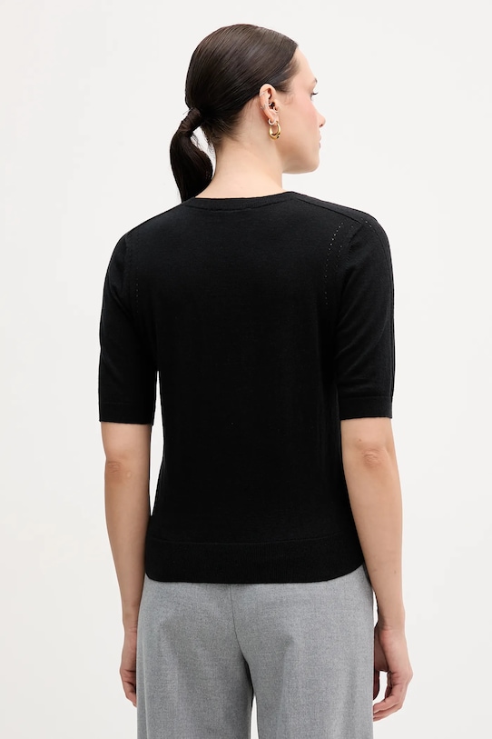 Odzież Sisley sweter z dodatkiem wełny 1SBXM106L czarny